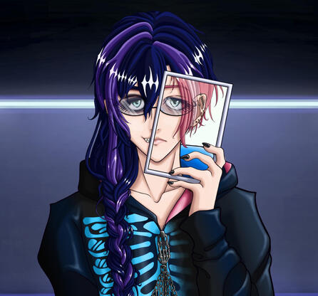 Kleis in their Goth Club outfit